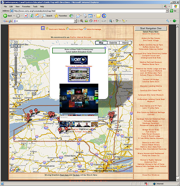 google map with flash video